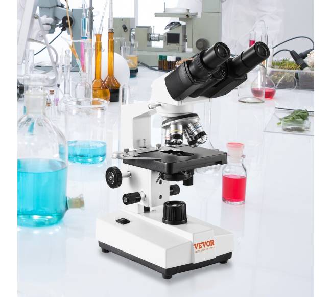 Dvejetainis mikroskopas 40X-2500X su mechaniniu staliumi7