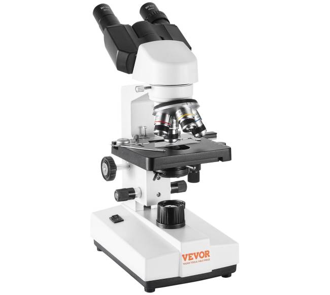 Dvejetainis mikroskopas 40X-2500X su mechaniniu staliumi10