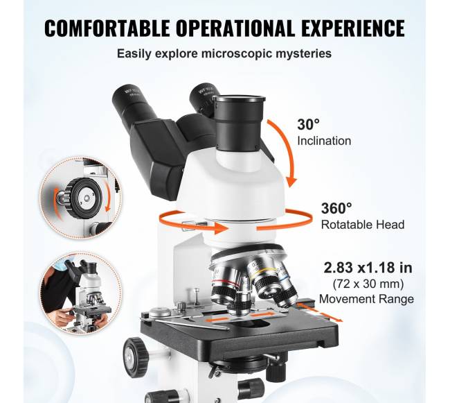 Trinokulinis mikroskopas 40X-5000X3
