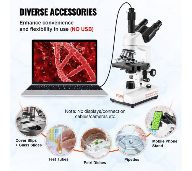Trinokulinis mikroskopas 40X-5000X4