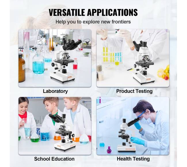 Trinokulinis mikroskopas 40X-5000X5