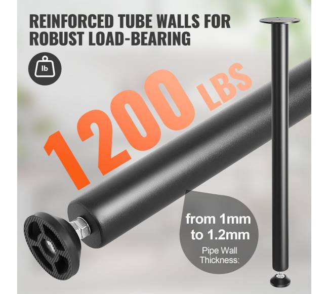 Reguliuojamos stalo kojos 762 mm, plieninės2