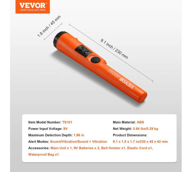 Metalo detektoriaus žymeklis su atspariu vandeniui dėklu6