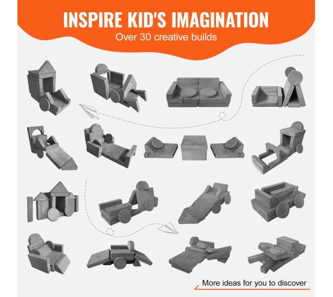 Vaikiška modulinė sofa, 15 dalių2