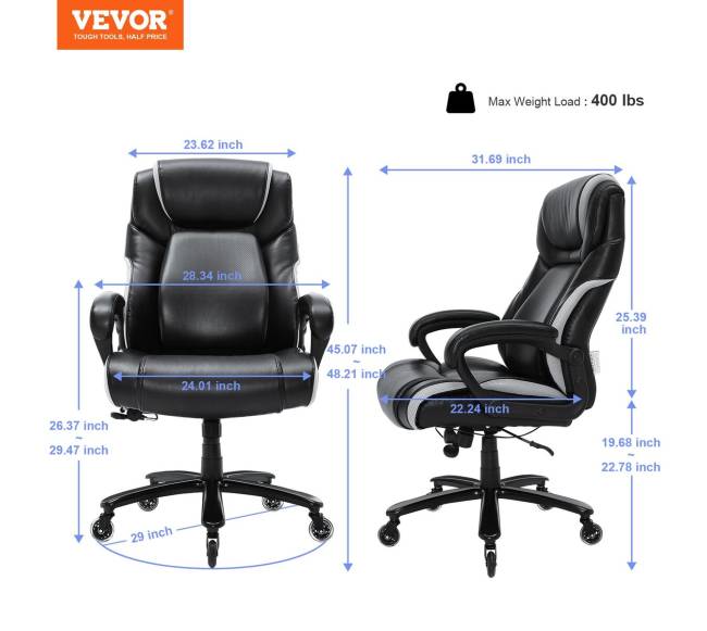 Reguliuojamo palaikymo biuro kėdė ilgoms valandoms6