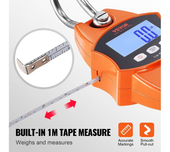 Skaitmeninės krano skalės 400 kg, oranžinės4