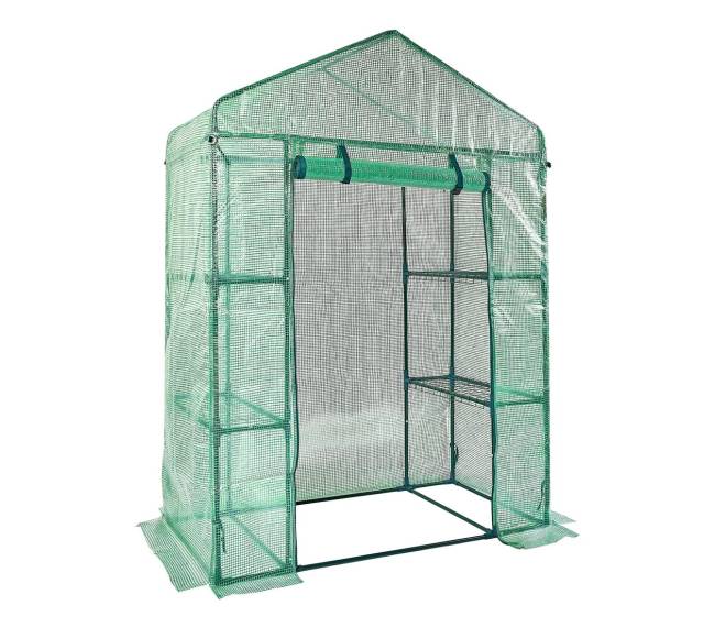 Žalia įėjimo šiltnamis su lentynomis0