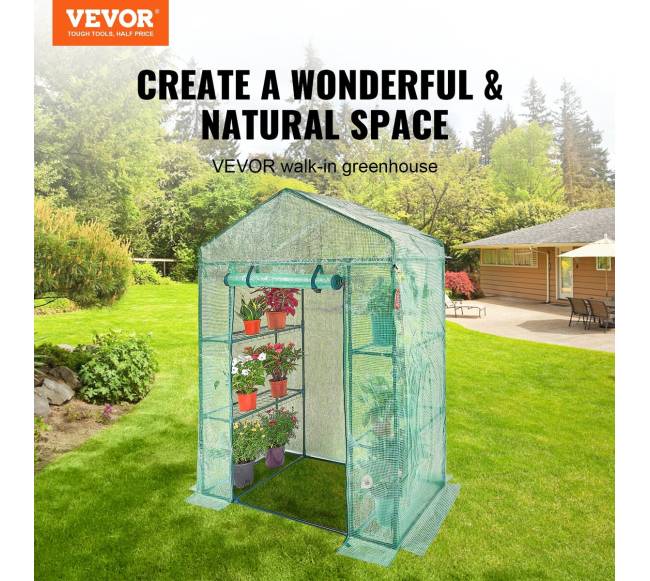 Žalia įėjimo šiltnamis su lentynomis1