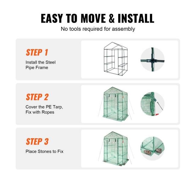 Žalia įėjimo šiltnamis su lentynomis3