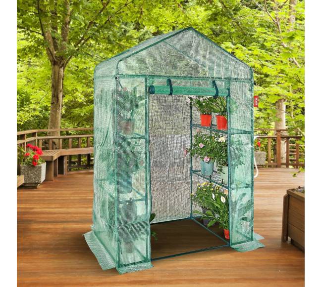 Žalia įėjimo šiltnamis su lentynomis7