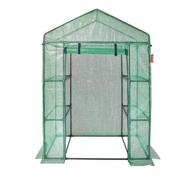 Žalia įėjimo šiltnamis su lentynomis10