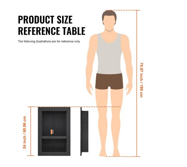 Dušo niša plytelių montavimui su dviem lentynomis, juoda5