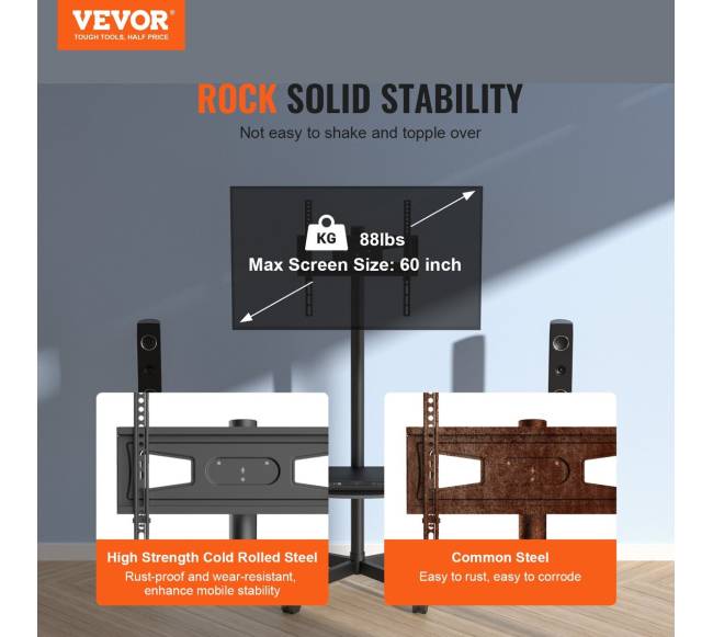 Mobilus televizoriaus stovas su reguliuojamu aukščiu1