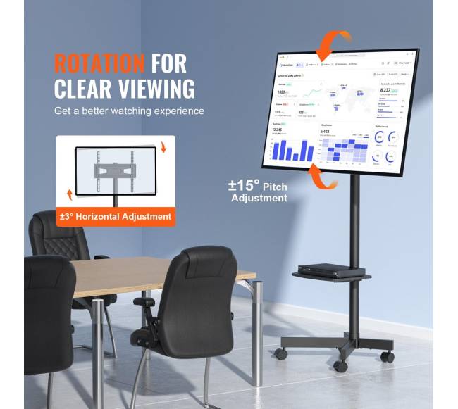 Mobilus televizoriaus stovas su reguliuojamu aukščiu2