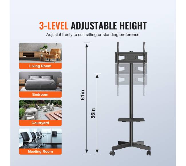 Mobilus televizoriaus stovas su reguliuojamu aukščiu3