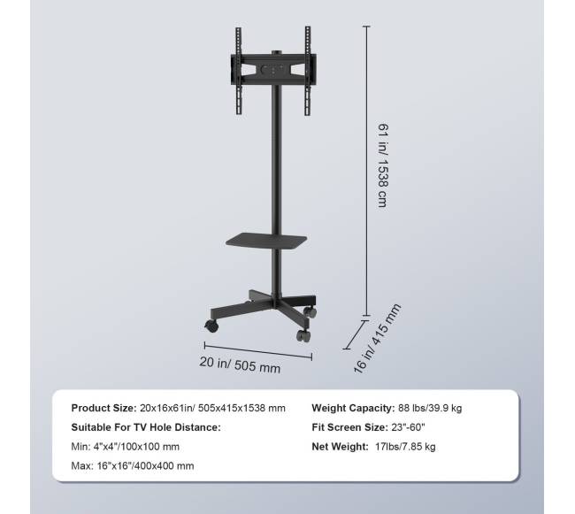 Mobilus televizoriaus stovas su reguliuojamu aukščiu6