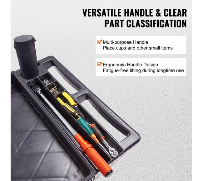 Daugiafunkcinis paslaugų vežimėlis su 2 lentynomis3