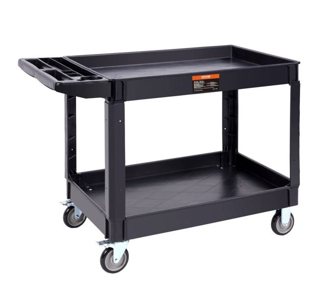 Daugiafunkcinis paslaugų vežimėlis su 2 lentynomis8