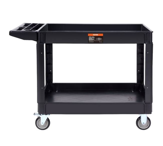 Daugiafunkcinis paslaugų vežimėlis su 2 lentynomis9