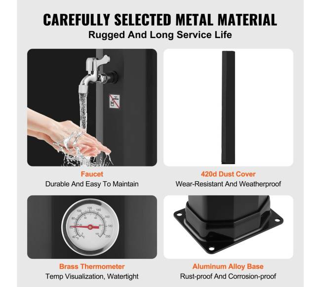 Lauko saulės dušas, 40L su 2 galvutėmis3