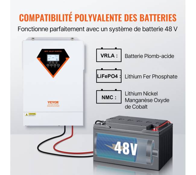 Hibridinis saulės inverteris kroviklis 5500W 230V su 100A MPPT3