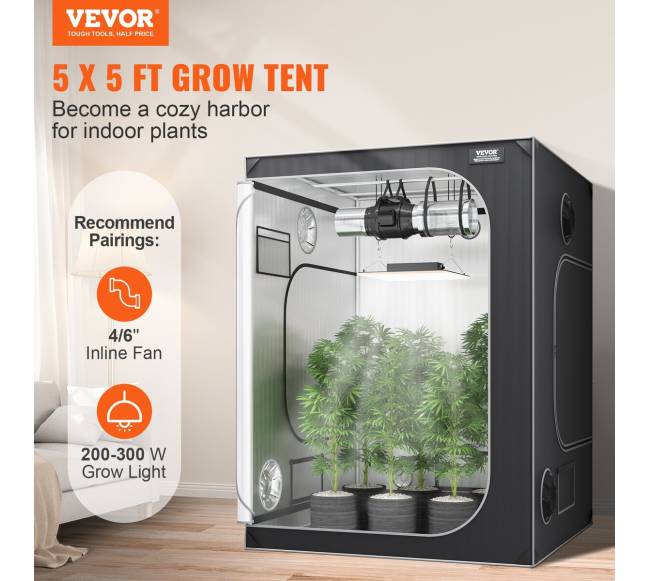 5x5 auginimo palapinė su stebėjimo langu1