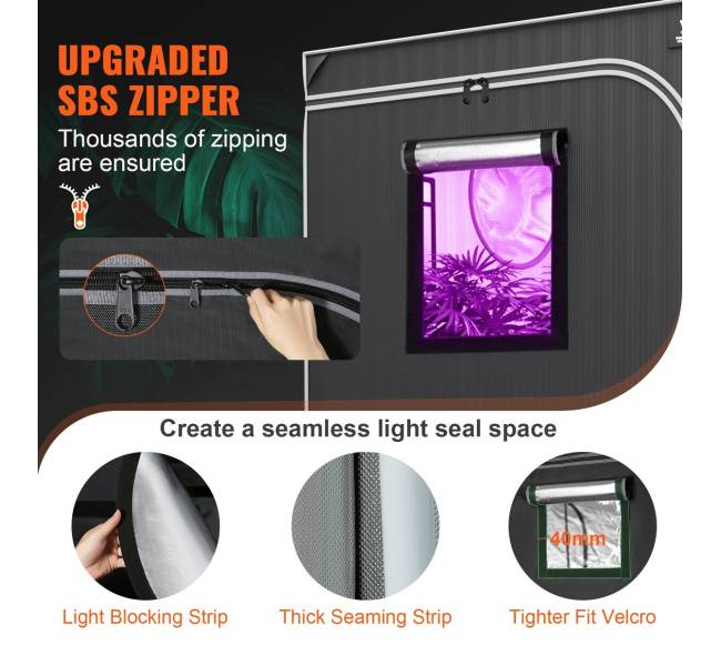 5x5 auginimo palapinė su stebėjimo langu3