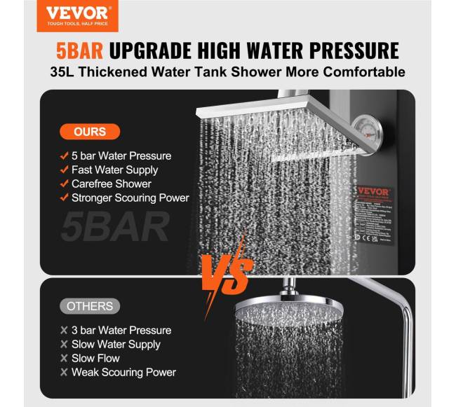 Lauko saulės šildomas dušas 35L1