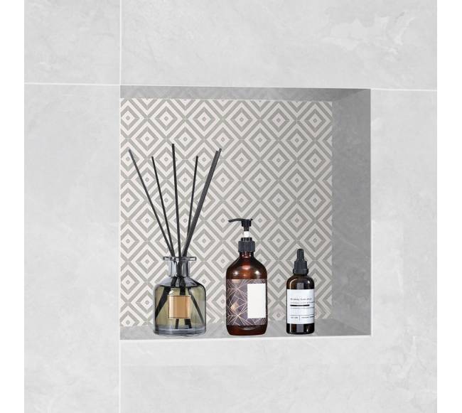 Dušams įrengiamas nišinis įdėklas, 41x41 cm, juodas7