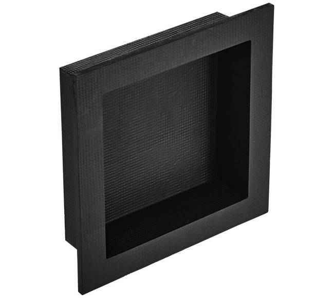 Dušams įrengiamas nišinis įdėklas, 41x41 cm, juodas10