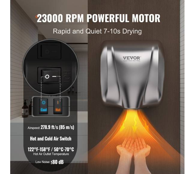 1800W automatinis rankų džiovintuvas2