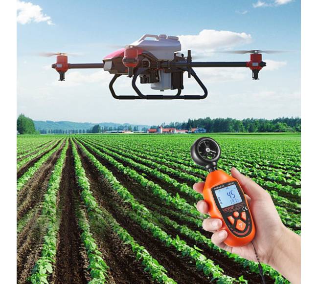 Nešiojamas vėjo matuoklis su LED ekranu7