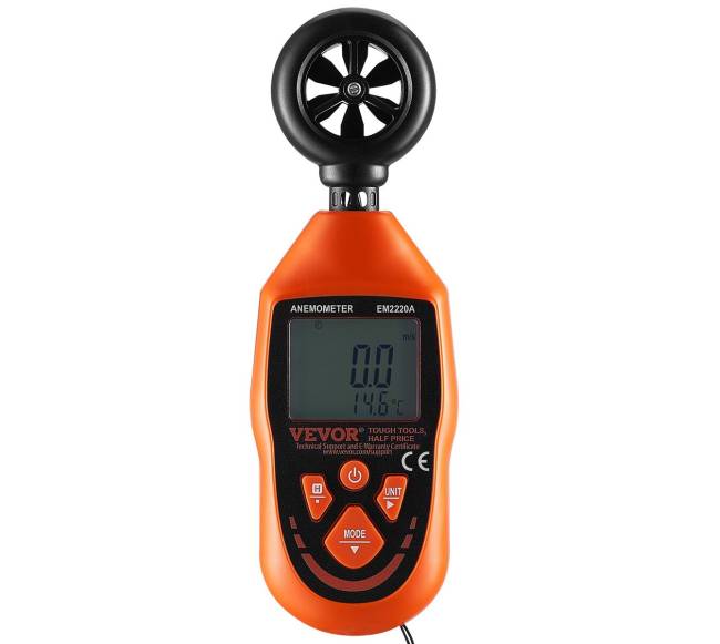 Nešiojamas vėjo matuoklis su LED ekranu8