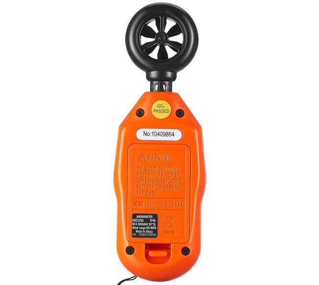 Nešiojamas vėjo matuoklis su LED ekranu9