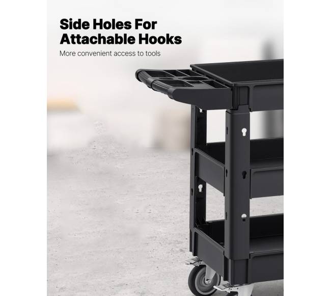 komunalinė vežimėlis su 3 lentynomis4