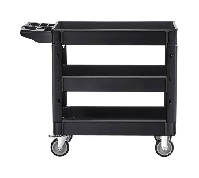 komunalinė vežimėlis su 3 lentynomis9