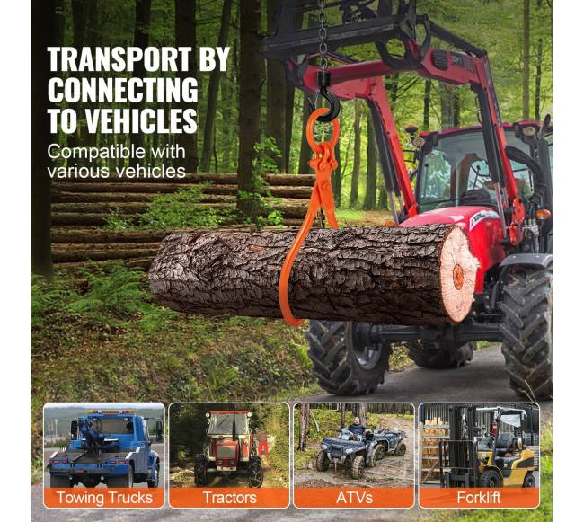 Rąstų vilkimo žnyplės, 18 colių, 350 kg4