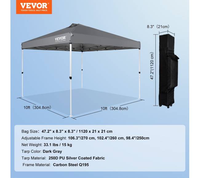 Išskleidžiama pavėsinė 3x3 m su krepšiu6