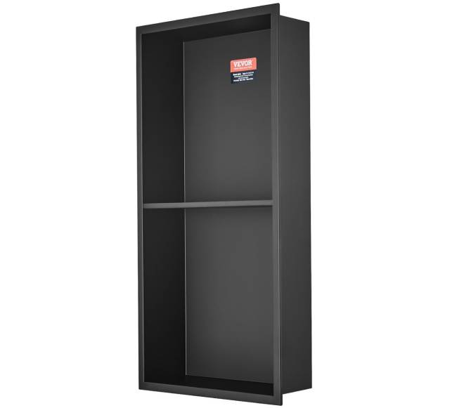 nerūdijančio plieno dušo niša su lentynomis0