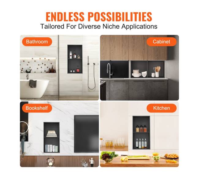 nerūdijančio plieno dušo niša su lentynomis5