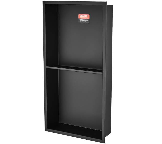 nerūdijančio plieno dušo niša su lentynomis9