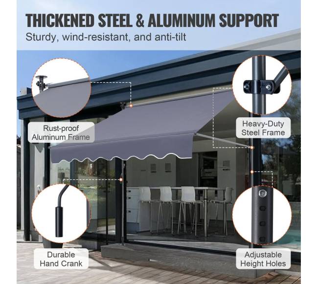 Rankinis ištraukiamas tentas 198 cm2