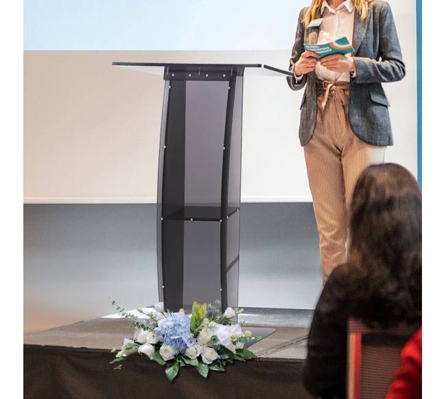 Akrilo tribūna su plačia skaitymo vieta7