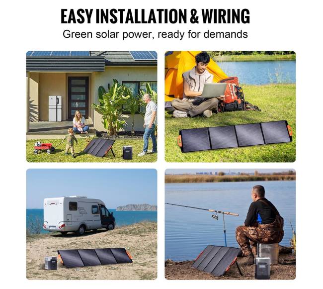 Nešiojamas monokristalinis saulės panelis 200W sulankstomas ETFE5