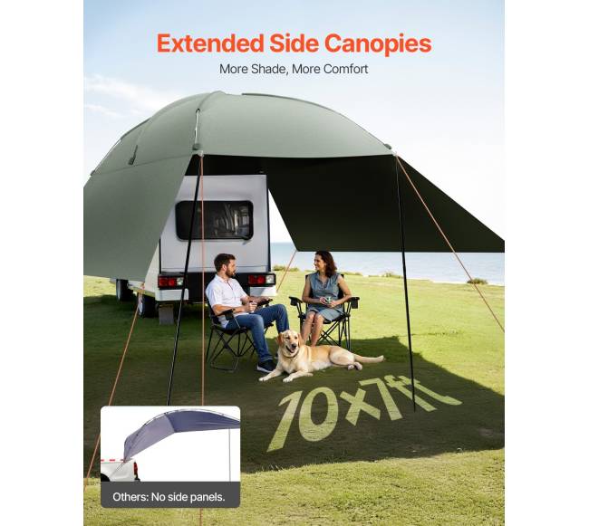 Automobilinė tentinė pastogė su dideliu pavėsiu3