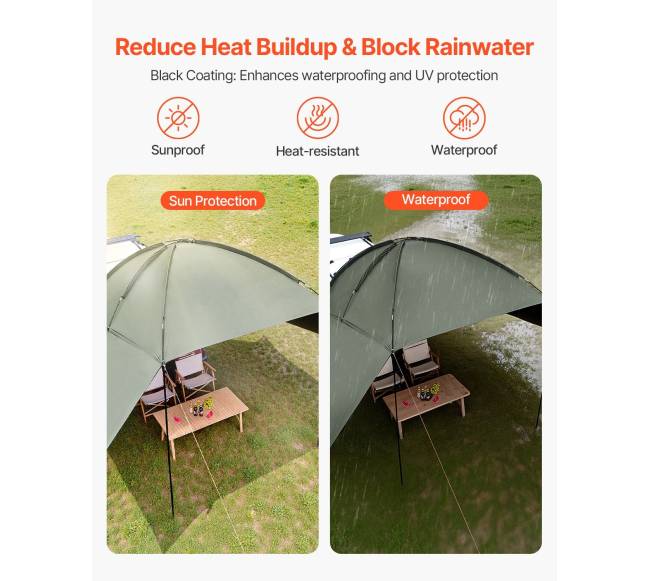 Automobilinė tentinė pastogė su dideliu pavėsiu4