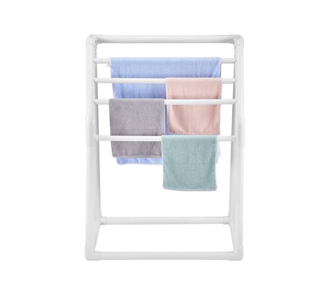 Balto PVC rankšluosčių stovas lauko baseinui0