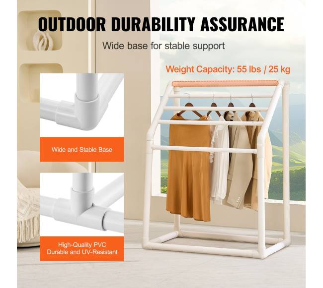 Balto PVC rankšluosčių stovas lauko baseinui4