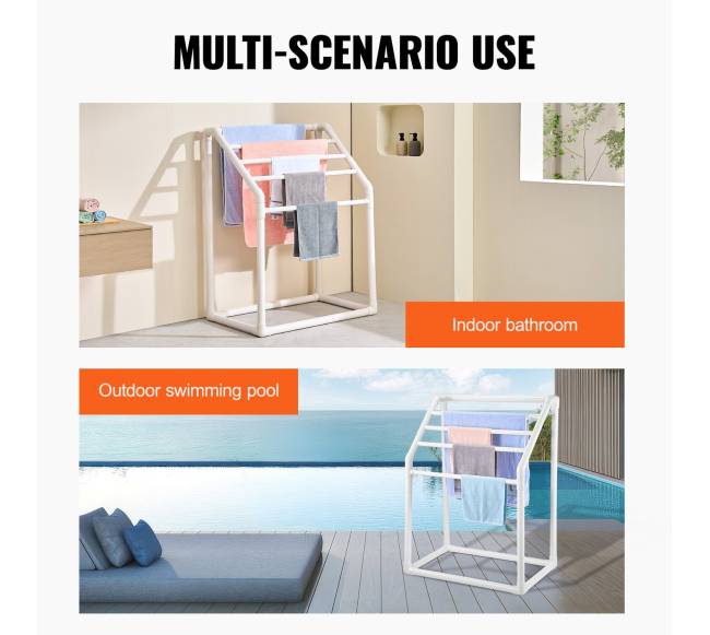 Balto PVC rankšluosčių stovas lauko baseinui5