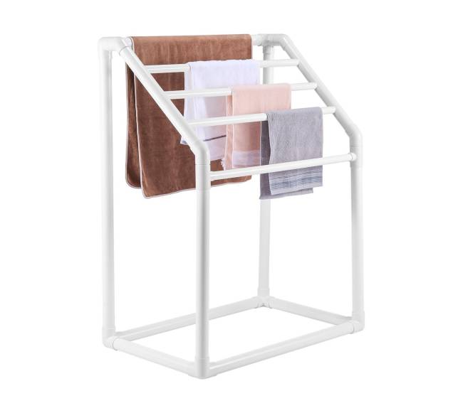 Balto PVC rankšluosčių stovas lauko baseinui9